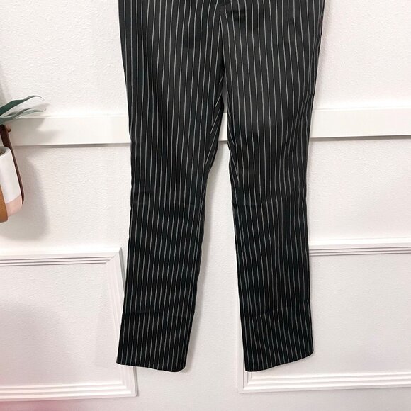 NWT VRG GRL V400302-8 Black Pinstripe Pants Size 8 Mob Wife Retro - Picture 3 of 11